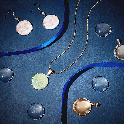 Набор для изготовления плоской круглой подвески своими руками DIY-UN0004-48-1