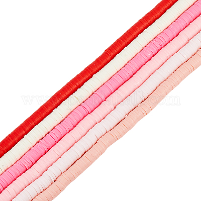 6 нить 6 цвета плоские круглые бусины ручной работы из полимерной глины CLAY-SC0002-26-1