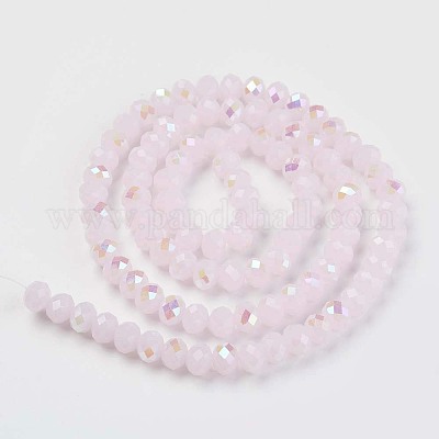 Стеклянные бусины с гальваническим покрытием  EGLA-A034-J1mm-L05-1