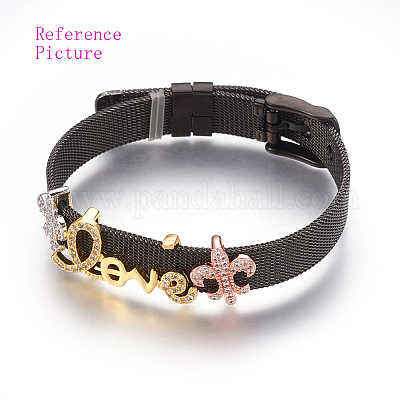 Латунные микро проложить кубического циркония слайд подвески ZIRC-P077-05-NR-1