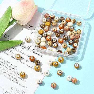 68шт 9 цвета фарфоровые бусины ручной работы PORC-FS0001-23B-1