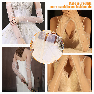 2 пара 2 стиля нейлоновый тюль длинный рукав FIND-OC0003-16-1