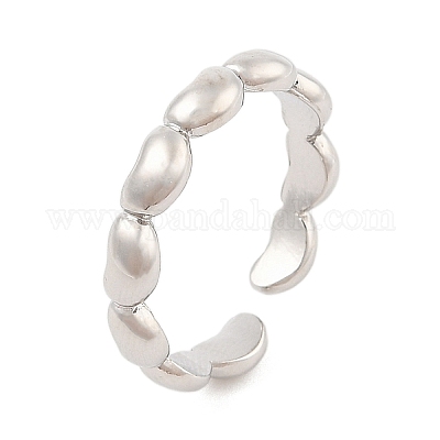 Латунные открытые манжеты для женщин RJEW-U032-04G-1