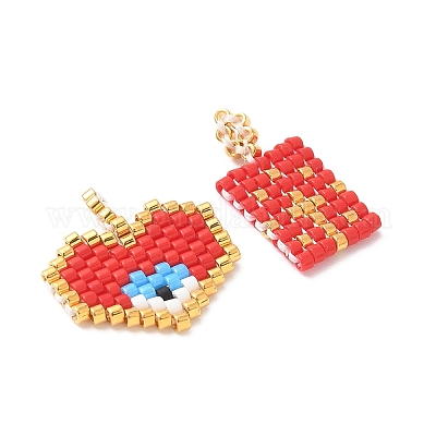 2 шт. стеклянный бисер ручной работы с узором для ткацкого станка Miyuki PALLOY-MZ00607-1