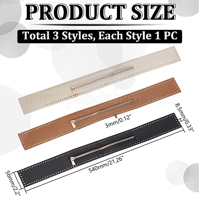 3 шт. 3 цвета pu кожа молния швейная фурнитура FIND-WR0011-45-1