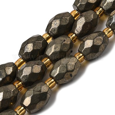 Природного пирита бисер нитей&nbsp;G-Z131-F01-01-1