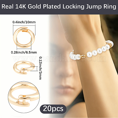 20 шт. латунные открытые кольца для прыжков&nbsp;KK-BBC0023-10C-1