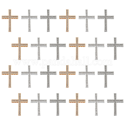 24шт 3 цвета подвески из сплава со стразами&nbsp;FIND-FG0005-30-1