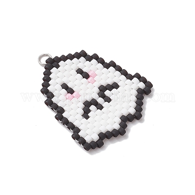 Подвески-привидения из стеклянных бусин ручной работы PALLOY-MZ00790-1