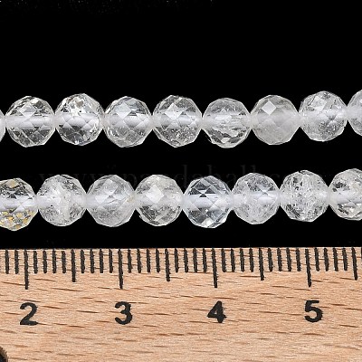 Бусины из натурального белого топаза&nbsp;G-L651-C15-5mm-1