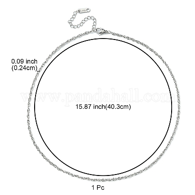 Ожерелье из нержавеющей стали 304 с цепочкой для мужчин и женщин NJEW-YW0001-08-1