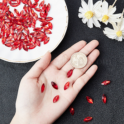 Заостренные заднее стекло горный хрусталь кабошоны RGLA-OC0001-08E-1