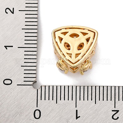 Стойки обшивки латунь микро проложить кубического циркония бусы KK-Z082-13G-1