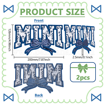 Полиэстер гладить/пришивать заплатки DIY-WH0593-02B-1