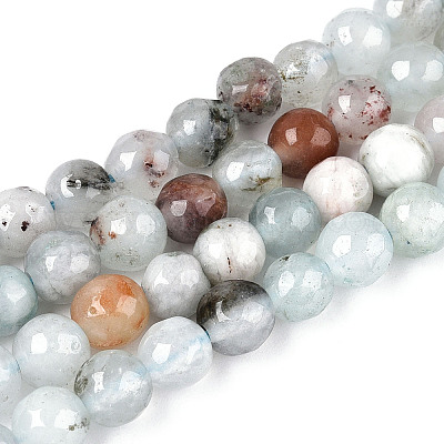 Окрашенные природные белый нефрит бисер пряди G-T139-6mm-60-23-1