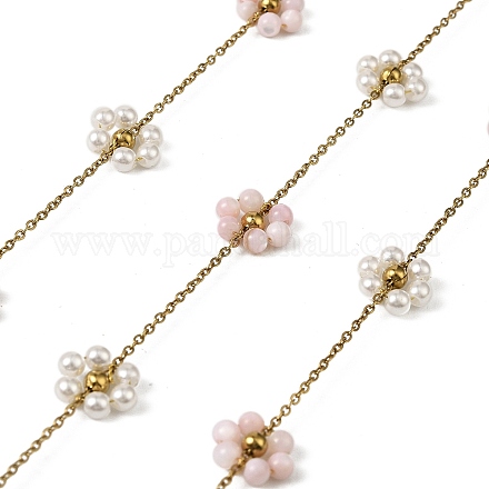 Цепи из нержавеющей стали 304 ручной работы с бусинами CHS-L031-11G-04-1