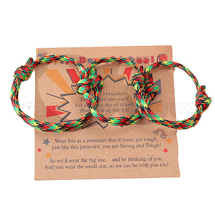 3 шт. 3 стиля полиэстеровых браслетов в честь первого дня школы FS-WG342D8-03-1