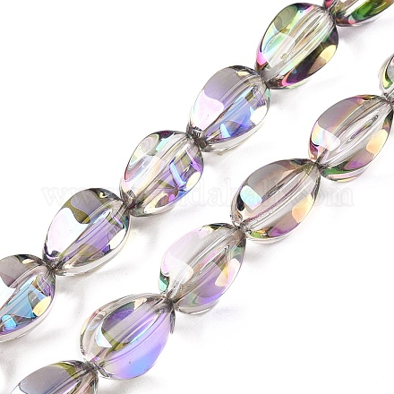 Стеклянные бусины с гальваническим покрытием &nbsp;EGLA-T028-01J-1