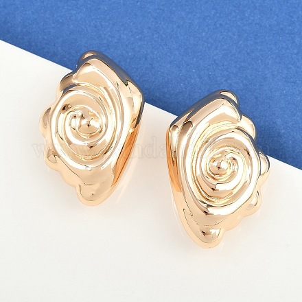 Латунь серьги EJEW-H168-04G-1