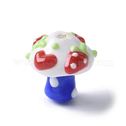 Бусины ручной работы в технике лэмпворк с неровностями LAMP-Q007-01E-1