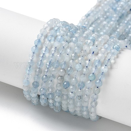 Природные Аквамарин бисер нитей&nbsp;G-F509-02-4mm-1