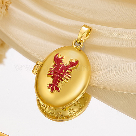 Латунь эмаль Locket подвески&nbsp;LS-KK-K305-05G-1