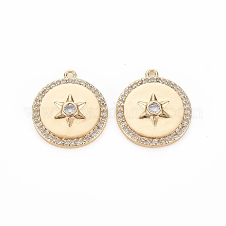 Латунные микро проложить кубического циркония подвески KK-R130-003A-NF-1