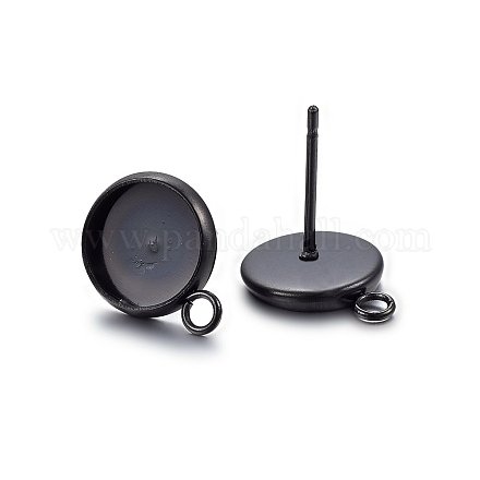 Серьги-гвоздики из нержавеющей стали 304 STAS-H467-08B-10mm-1