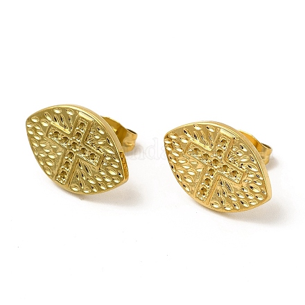 Ионное покрытие (ip) 304 нержавеющая сталь серьги-гвоздики фурнитура EJEW-I281-22G-1