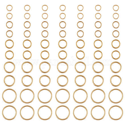 250 шт. 5 размера латунных соединительных колец с покрытием для стойки KK-DC0002-07-1