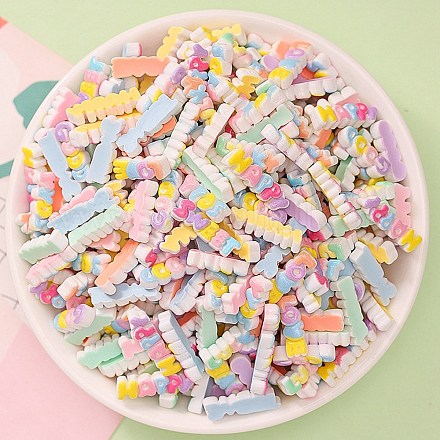 Кабошоны из непрозрачной смолы цвета радуги RESI-K027-29-1