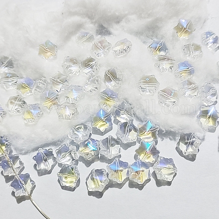 Прозрачные стеклянные бусины GLAA-B007-01H-1