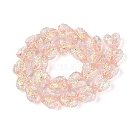 Нити из фольгированных бусин лэмпворк ручной работы FOIL-T008-08D-1