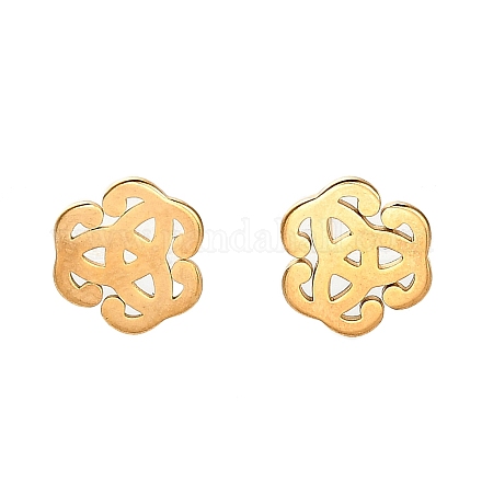 Серьги-гвоздики из нержавеющей стали 304 EJEW-M098-01C-G-1