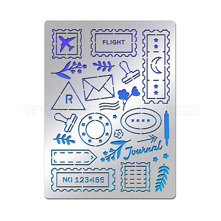 Трафареты для штампов из нержавеющей стали DIY-WH0289-046-1