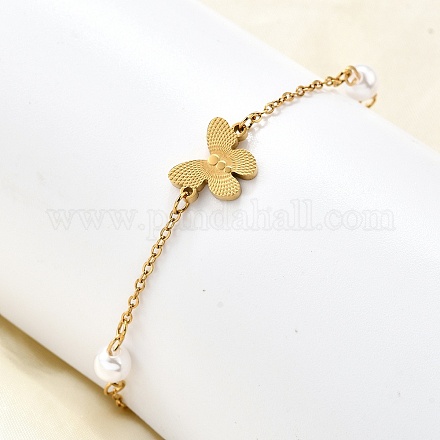 Браслеты-бабочки из нержавеющей стали 304 BJEW-C098-01B-G-1