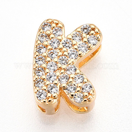 Латунные микро проложить кубического циркония подвески KK-N254-217G-K-1