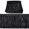 Polyester Fringe Trimmings, Tassel Trims, Ornament Accessories, Black, 156x1mm, 10m/bundle