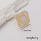 Alloy Finger Rings for Women, Golden, Square