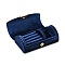 Arch Shaped Velvet Jewelry Set Storage Boxes, Travel Portable Jewelry Case, for Necklaces, Rings, Earrings and Pendants, Blue, 10.2x5.5x3.45cm
