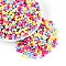 Opaque Acrylic Beads, Teardrop, Hot Pink, 5x5x3mm, Hole: 1.5mm, about 11630pcs/500g