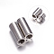 DanLingJewelry 304 Stainless Steel Magnetic Clasps, Column, Stainless Steel Color, 19x7mm, Hole: 5mm