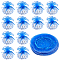 Organza Bags, with Sequins, Gift Bags, Round, Blue, 26.2cm