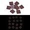 Luminous Resin Decoden Cabochons, Glow in the Dark, Cookie, Square, 9x9x2mm