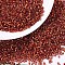 MIYUKI Delica Beads, Cylinder, Japanese Seed Beads, 11/0, (DB0601) Dyed Silver Lined Dark Burnt Orange, 1.3x1.6mm, Hole: 0.8mm, about 2000pcs/10g