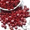 Opaque Colours Glass Seed Beads, Column, FireBrick, 6x3mm, Hole: 1.4mm, about 225pcs/50g