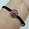 Alloy & Gemstone Round Bead Braided Bead Bracelets, Adjustable Cord Bracelets for Women Men