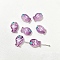 Handmade Lampwork Beads, Fish, Medium Purple, 14x10mm