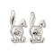 Non-Tarnish 304 Stainless Steel Pendants, Rabbit Charm, Stainless Steel Color, 26x12.5x3.5mm, Hole: 1.8mm