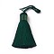 Polyester Tassel Big Pendants, Ice Silk Tassel, Dark Green, 50~57x12mm